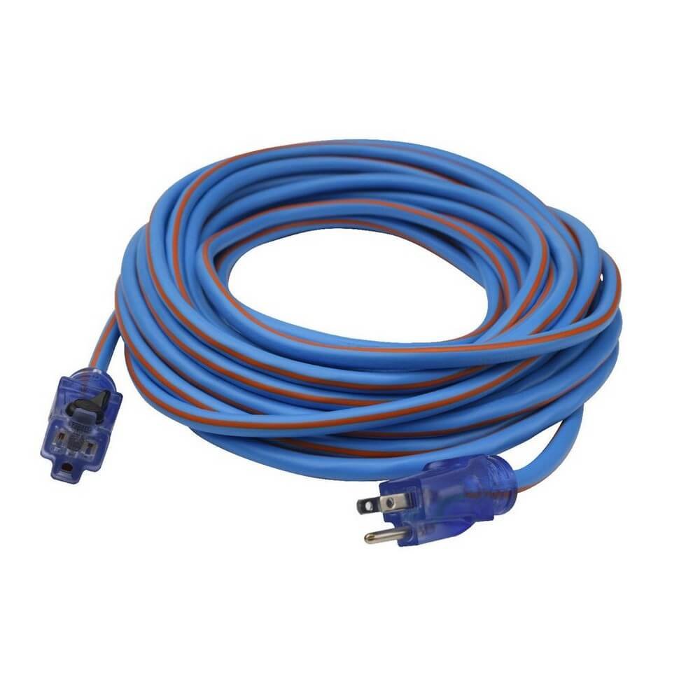 Rallonge électrique extra-robuste toutes saisons bleu arctique Prime LT530830 de 15,2 m