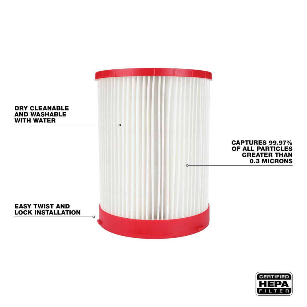 Milwaukee 49-90-1977  -  Large Wet/Dry Vacuum HEPA Filter