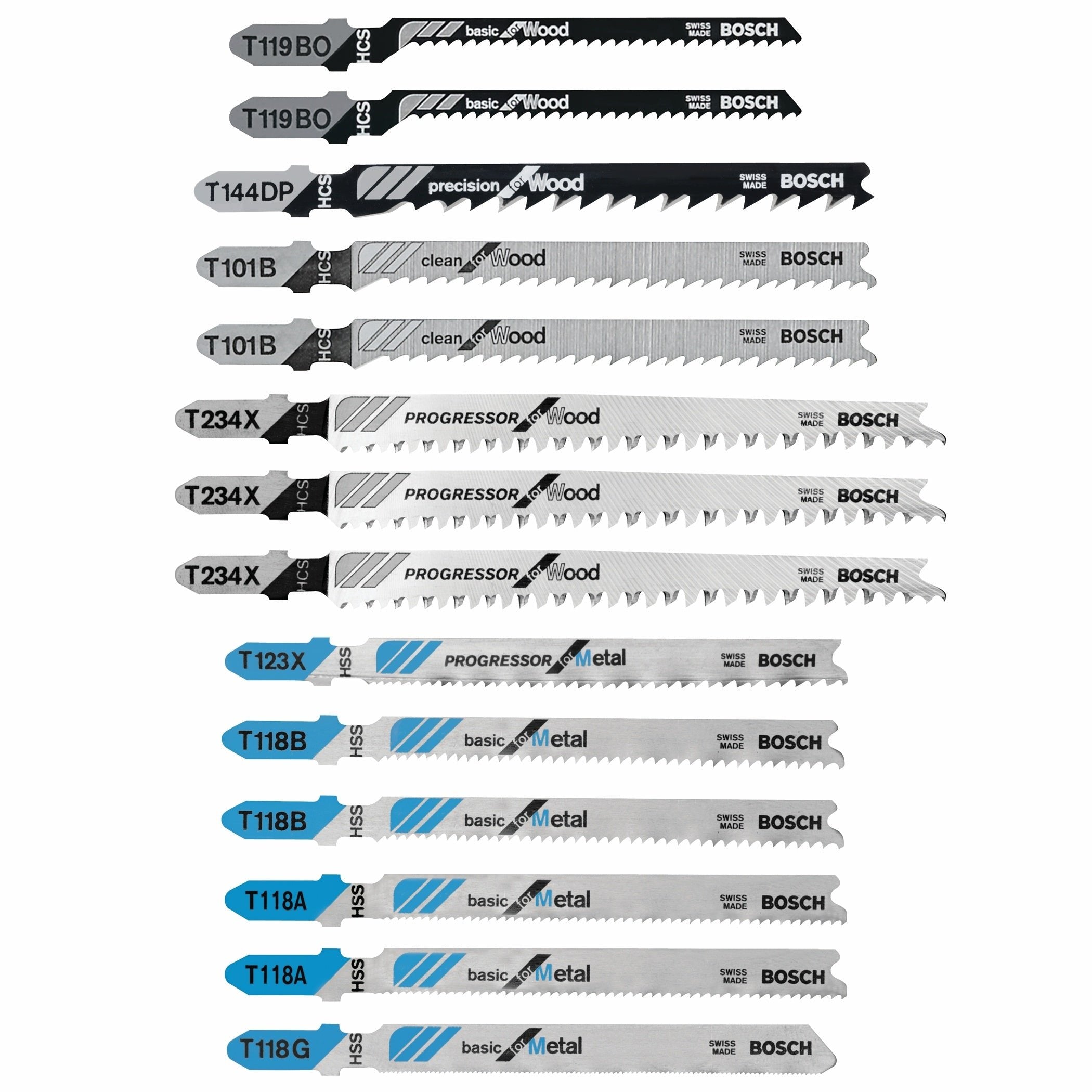 Bosch T14CPSC – 14-teiliges Stichsägeblatt-Set mit T-Schaft