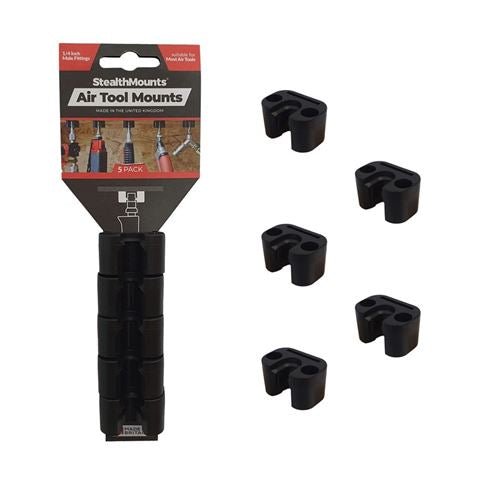 StealthMount OM-ATM-BLK-5 1/4 Zoll Montagehalterungen für Druckluftwerkzeuge, 5er-Pack 