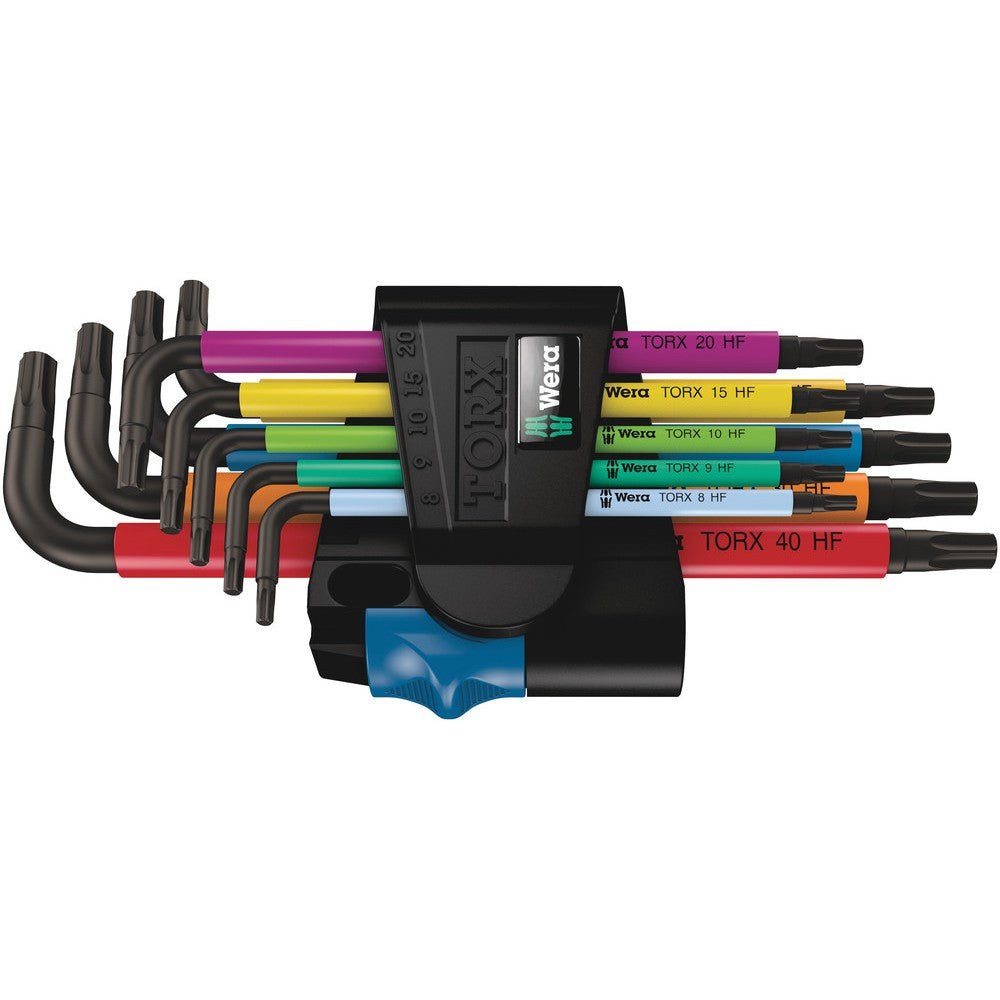 Wera 024179- 967/9 TX Multicolour HF 1 L-Key Set with Holding Function