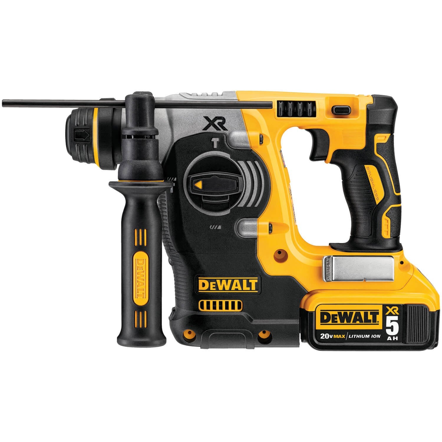 DEWALT DCH273P2 20V Max Brushless SDS Rotary Hammer with 5 Ah Batteries