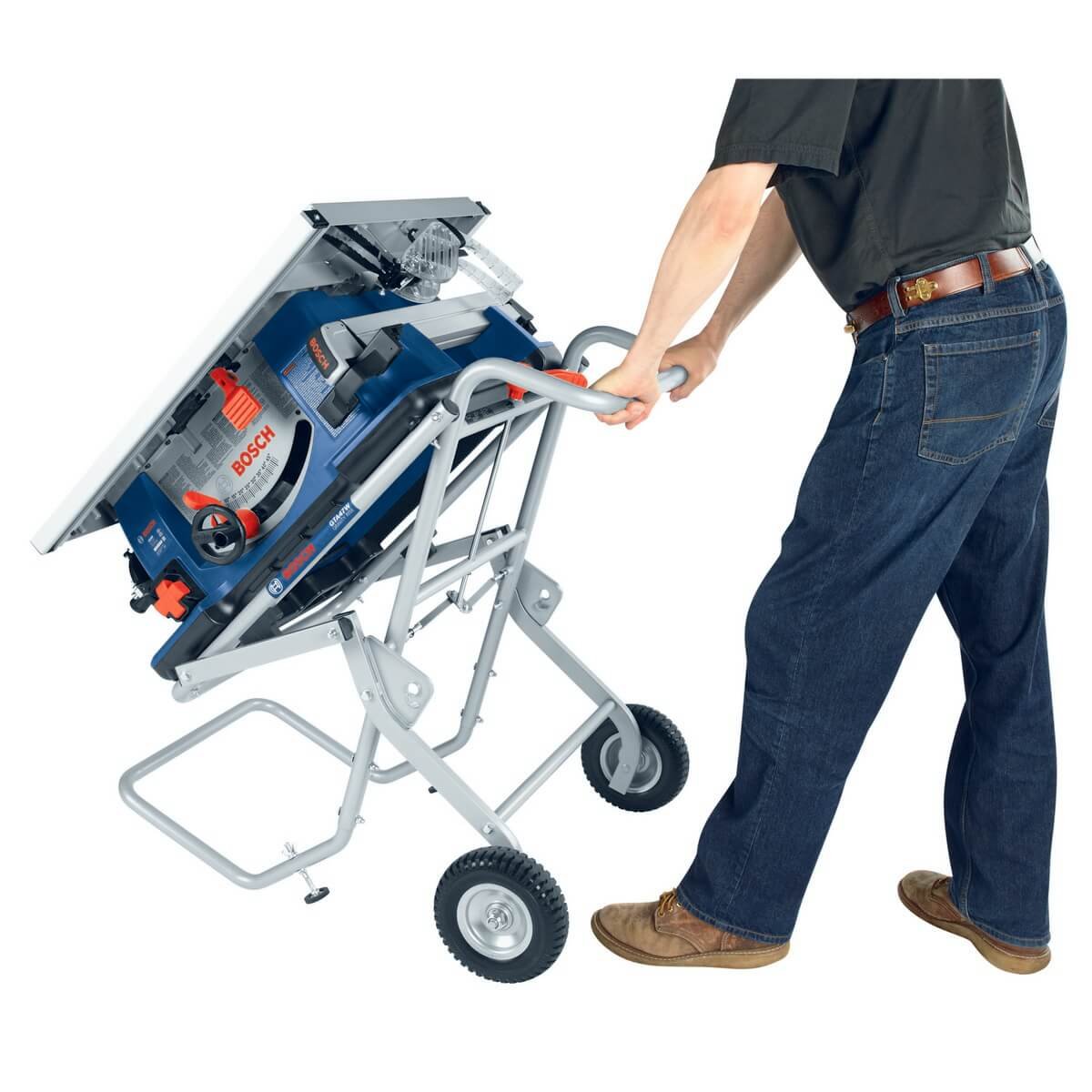 Bosch 4100XC-10 – 10-Zoll-Tischkreissäge mit Gravity Rise-Rollständer