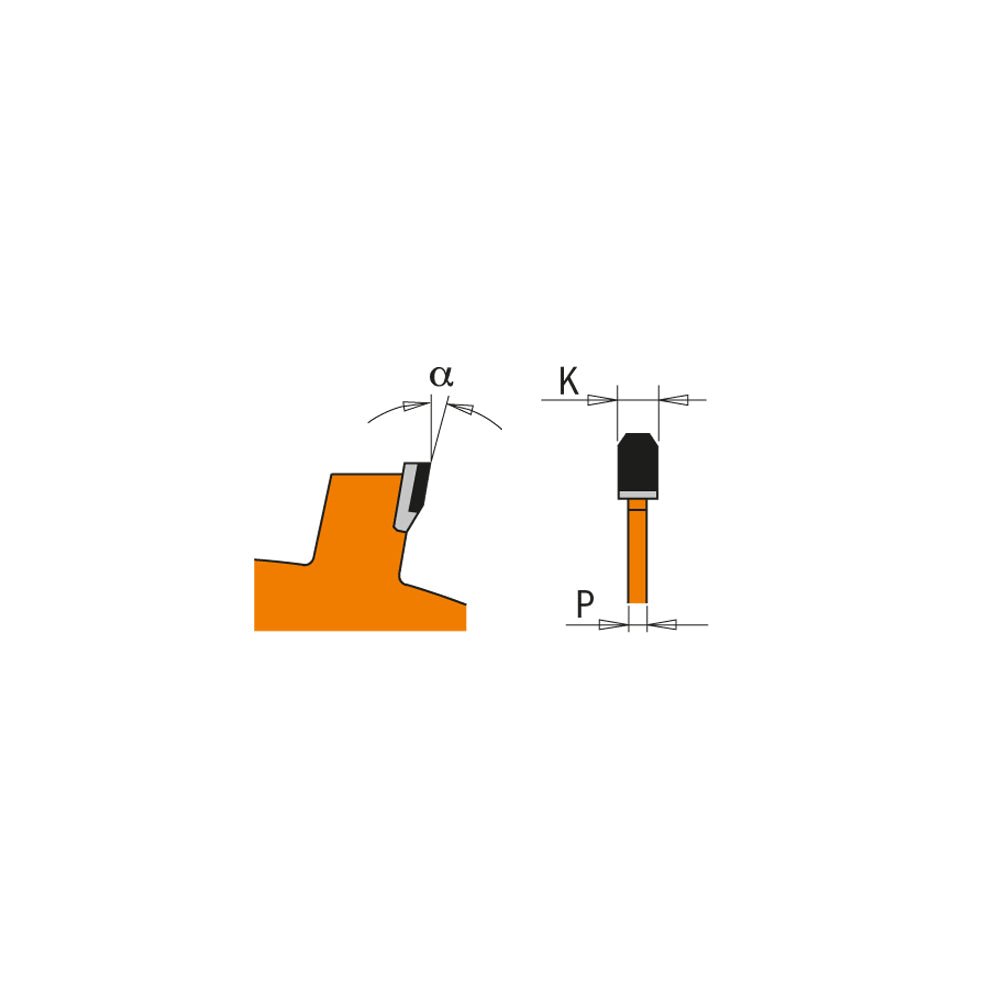 CMT-236.004.07-X10 - ITK-PLUS PCD-KLINGE 7-1/4"x4x5/8"&lt;&gt; BOHRUNG - 10-TEILIGES BULK