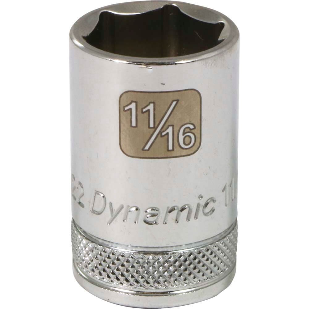 DYNAMIQUE 1/2" D 6 PT 11/16" CHR SKT