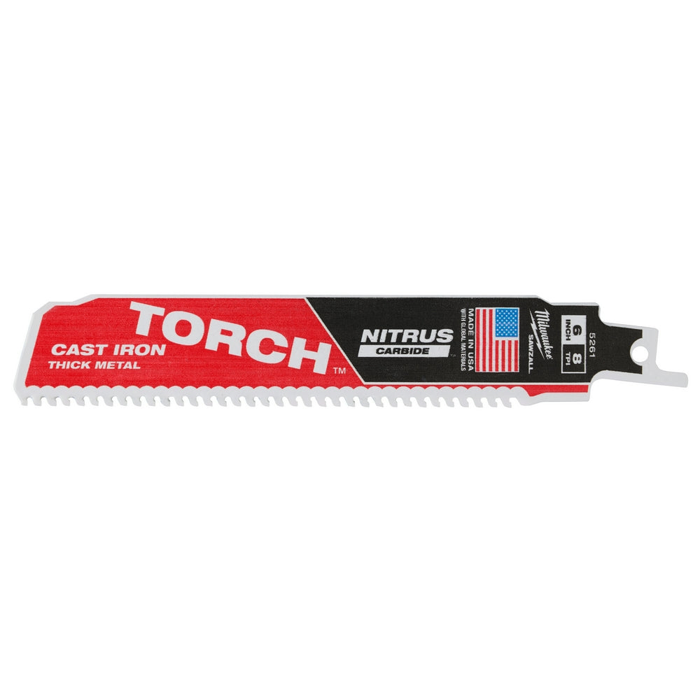 Milwaukee 48-00-5261   -  "The TORCH" - 6" 7TPI NITRUS Carbide Tooth Sawzall Blade