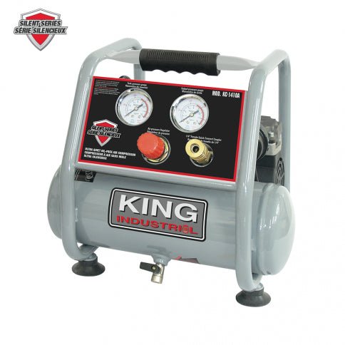 KING CANADA KC-1410A - COMPRESSEUR D'AIR SANS HUILE ULTRA SILENCIEUX 