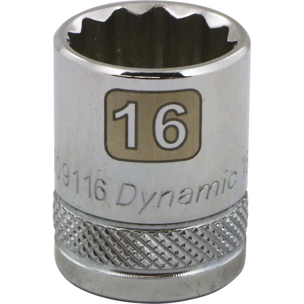 Gray GT-D009116 -  3/8" DRIVE 12 POINT 16MM CHROME SOCKET