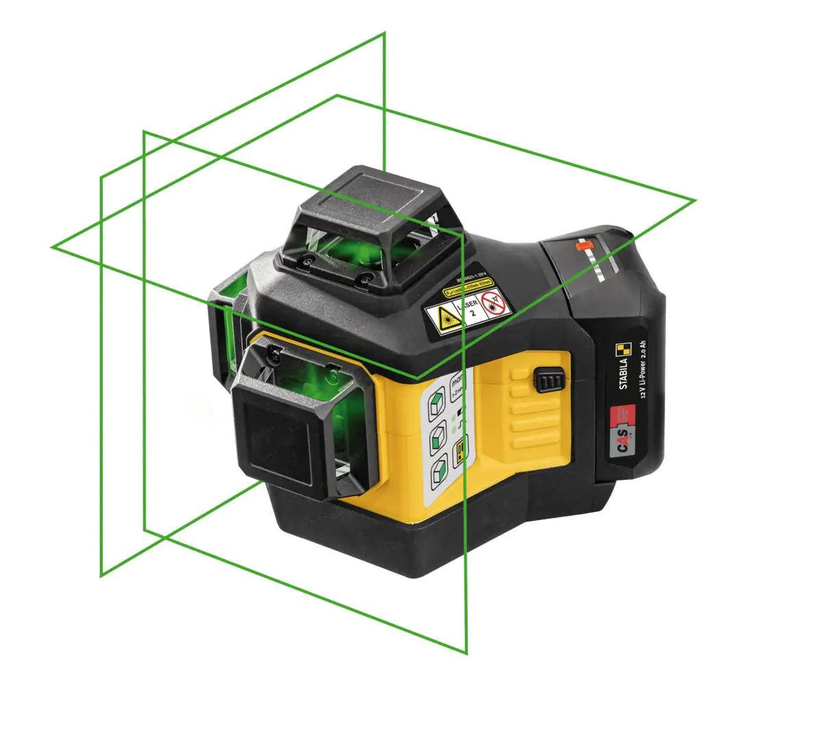 Stabila LAX600G - 3420, - KIT LASER À FAISCEAU VERT 3 PLANS/360° 7 PIÈCES