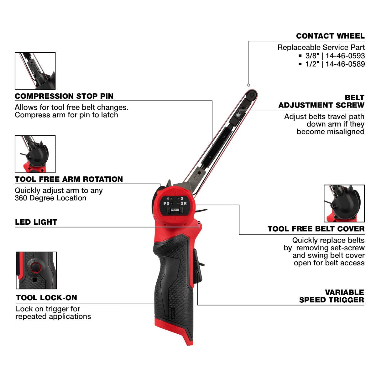 MILWAUKEE 2482-20  -  M12 FUEL™ 1/2" X 18" Bandfile