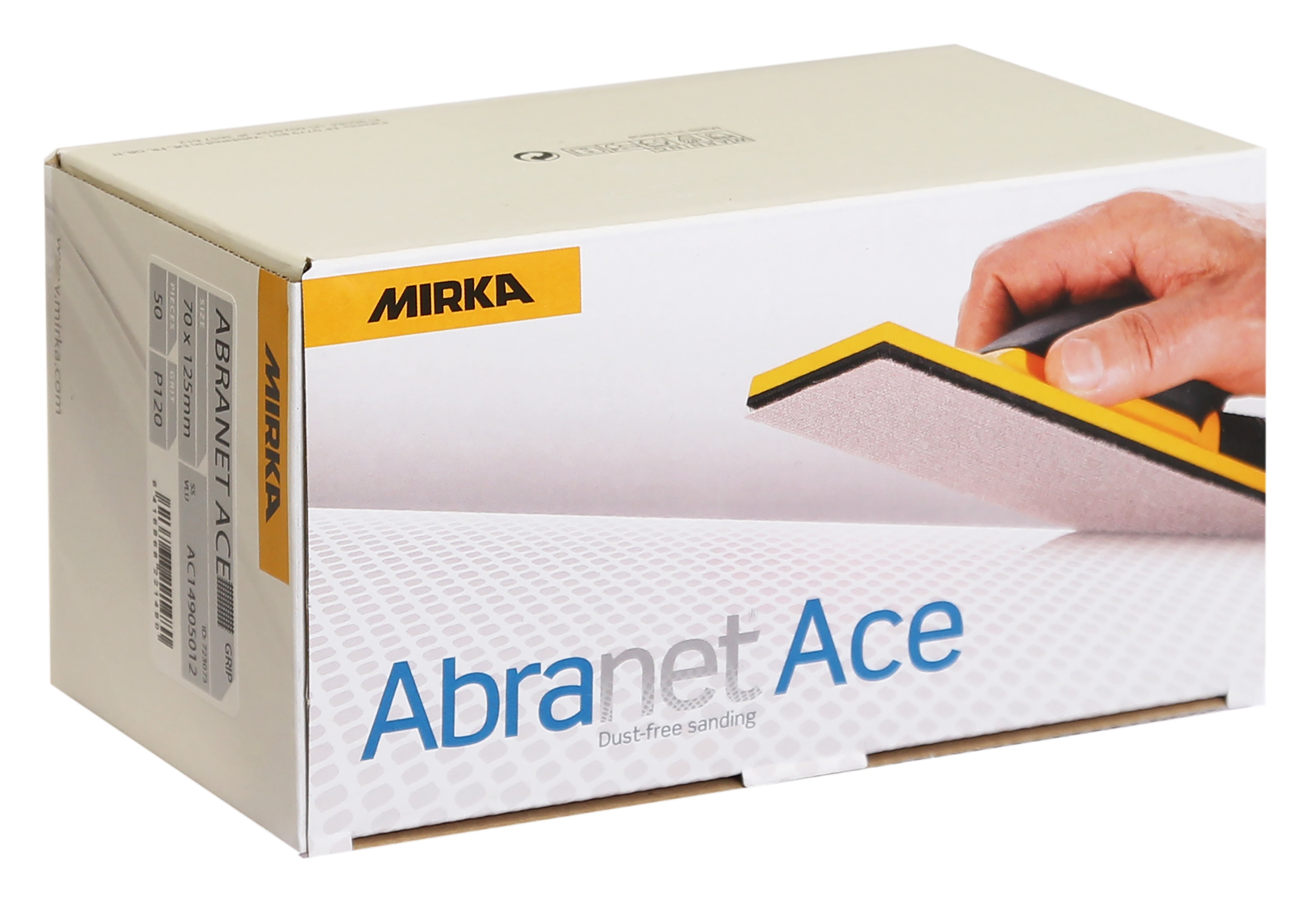 Feuille antidérapante en maille Mirka Ace 3" x 4" 120 g (paquet de 50)