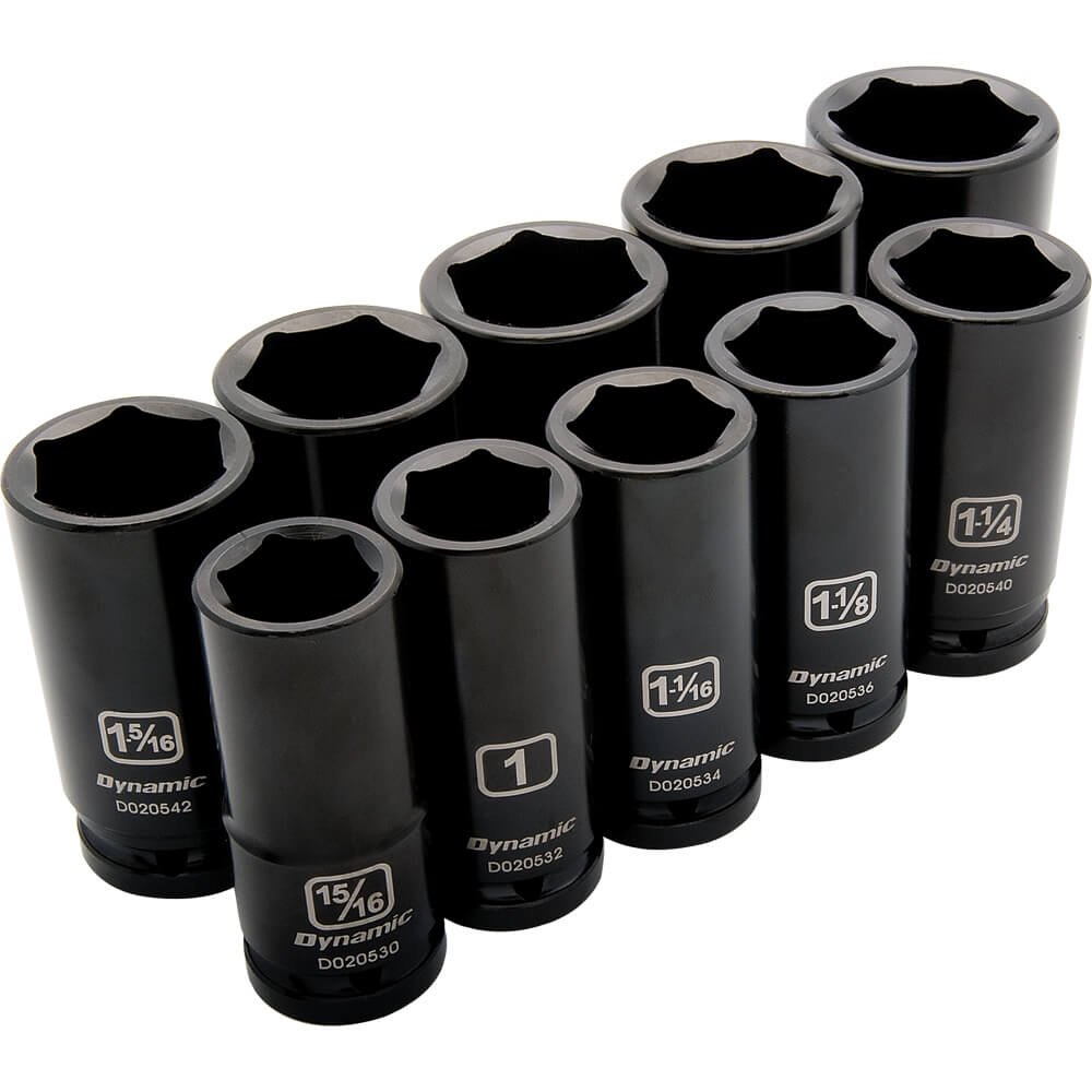 Dynamic 10 Piece 3/4" Drive 6 Point Deep Impact