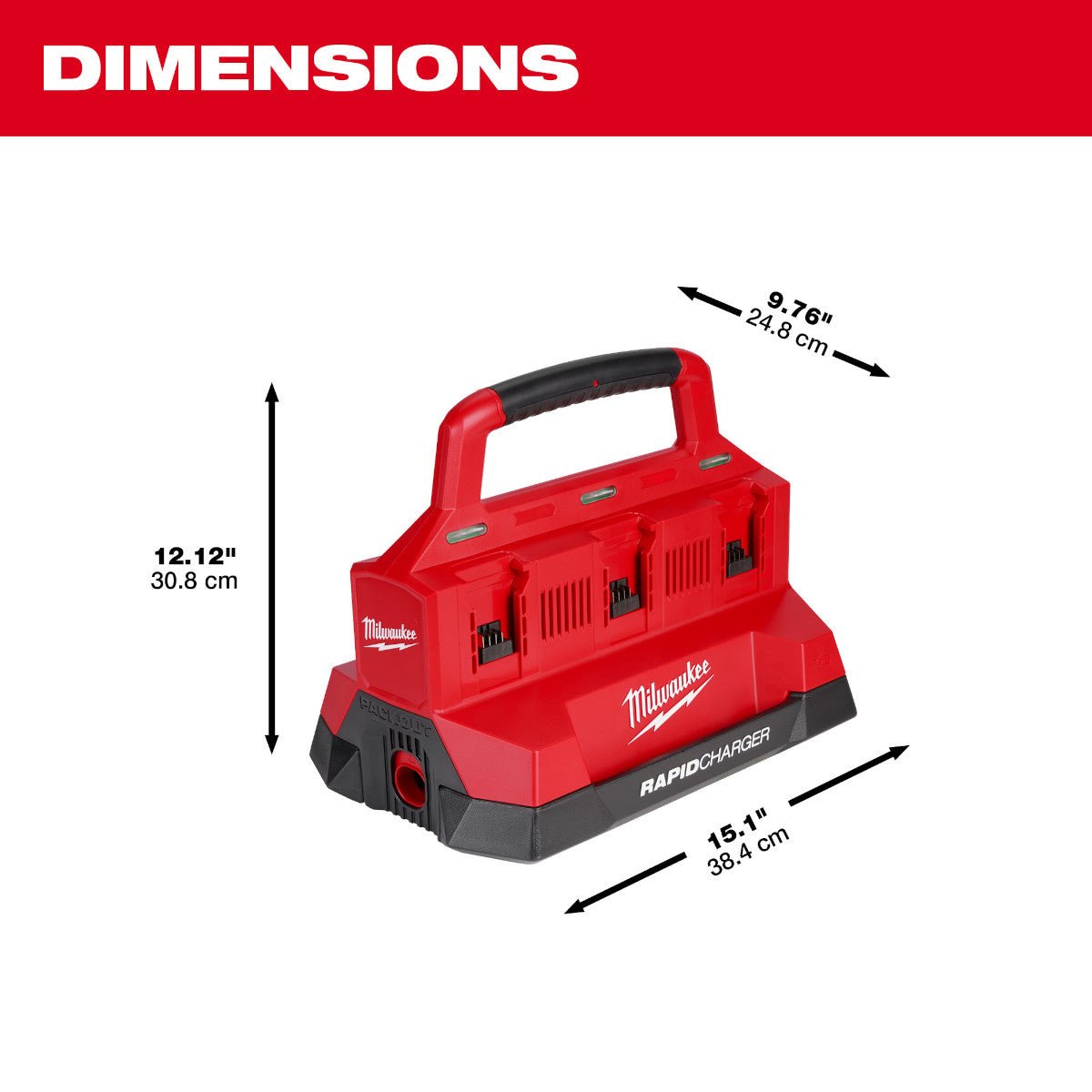 Milwaukee  48-59-1809  -  M18™ PACKOUT™ Six Bay Rapid Charger