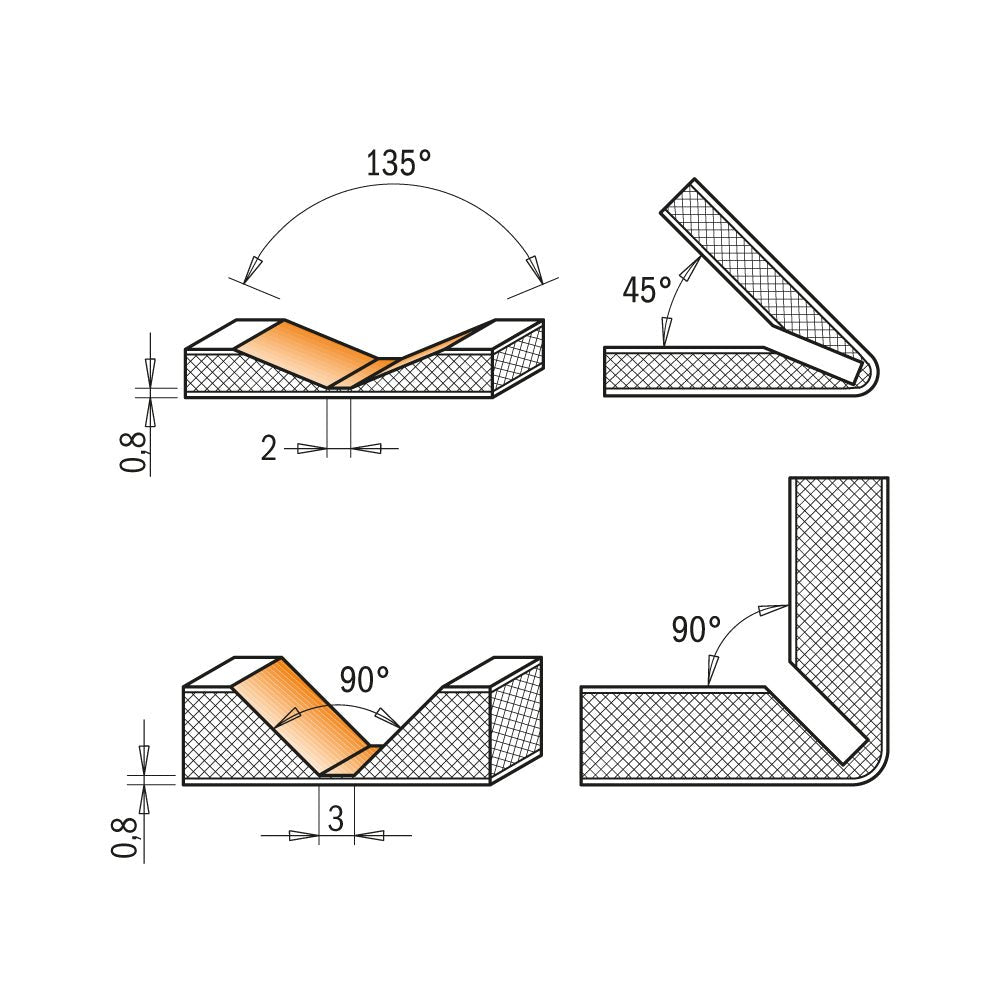 CMT 815.001.11 - V-Grooving Router Bit