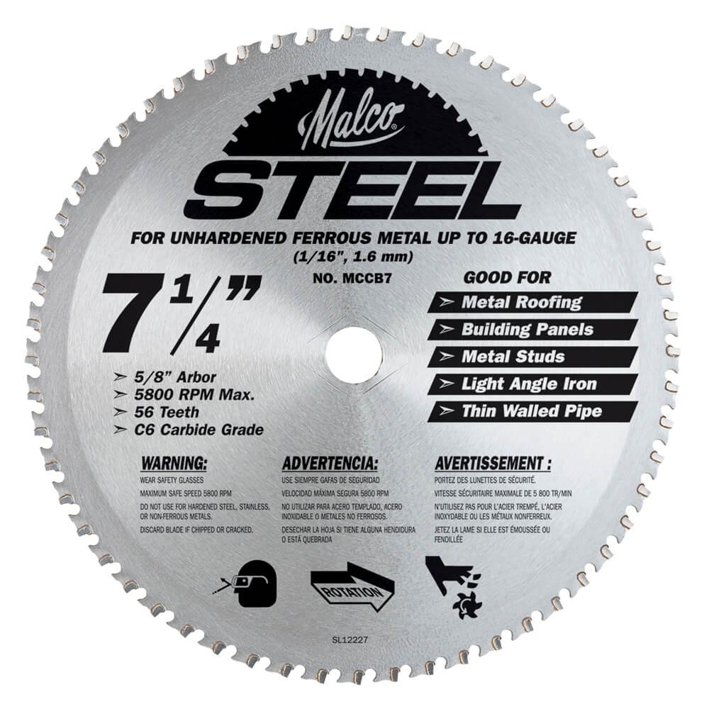 Malco MCCB7 - 7-1/4" Cool Cut Saw Blade