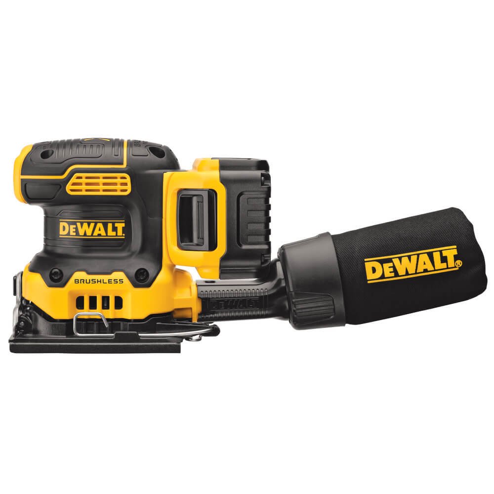 DEWALT DCW200P1-20V Max* Xr Handschleifer, Blatt, variable Geschwindigkeit, 5-Ah-Akku, 1/4 Zoll