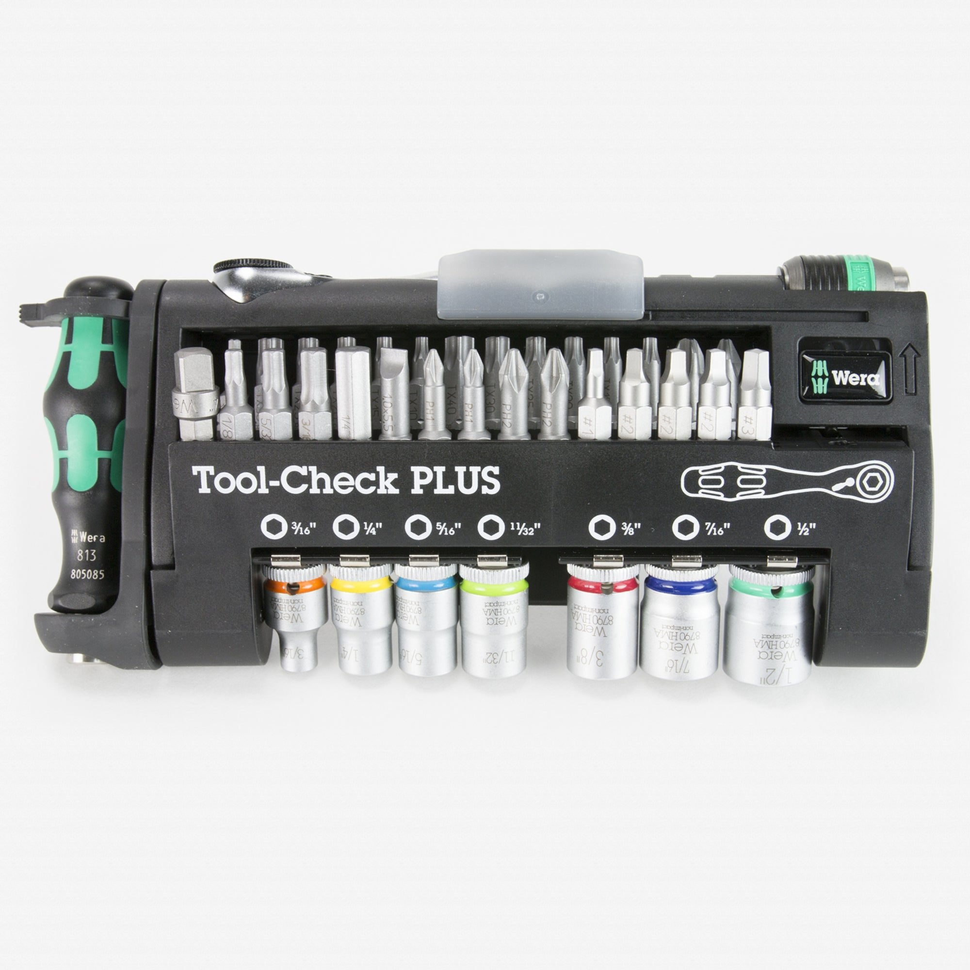 Wera 056491  -  Tool-Check Plus Bit Ratchet Set with Sockets - Imperial