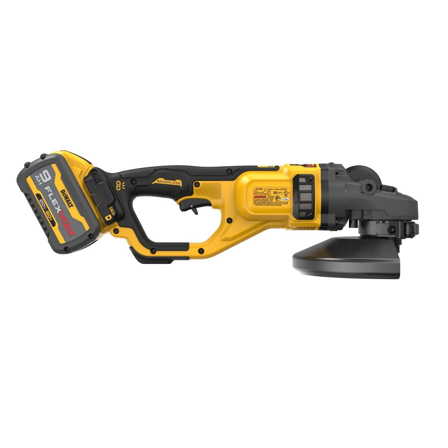 DEWALT DCG460X2-60V MAX* 7"-9" Großer Winkelschleifer-Bausatz