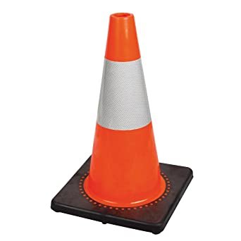 Pioneer V6200350  -  18" PREMIUM PVC FLEXIBLE SAFETY CONE - 6" BAND