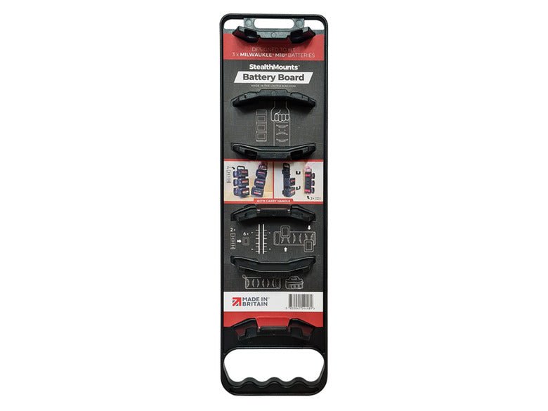Stealth Mounts BD-MW18-H-1 -  Milwaukee M18 Battery Board with Handle