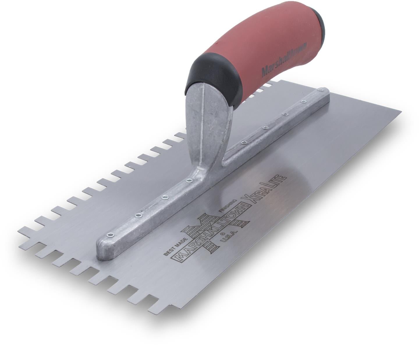 Marshalltown  703SD  -  Notch Trowel--3/16 X 1/8 X 3/16 SQ-DuraSoft Handle