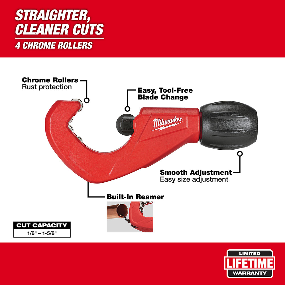 Milwaukee 48-22-4252- 1-1/2 in. Constant Swing Copper Tubing Cutter