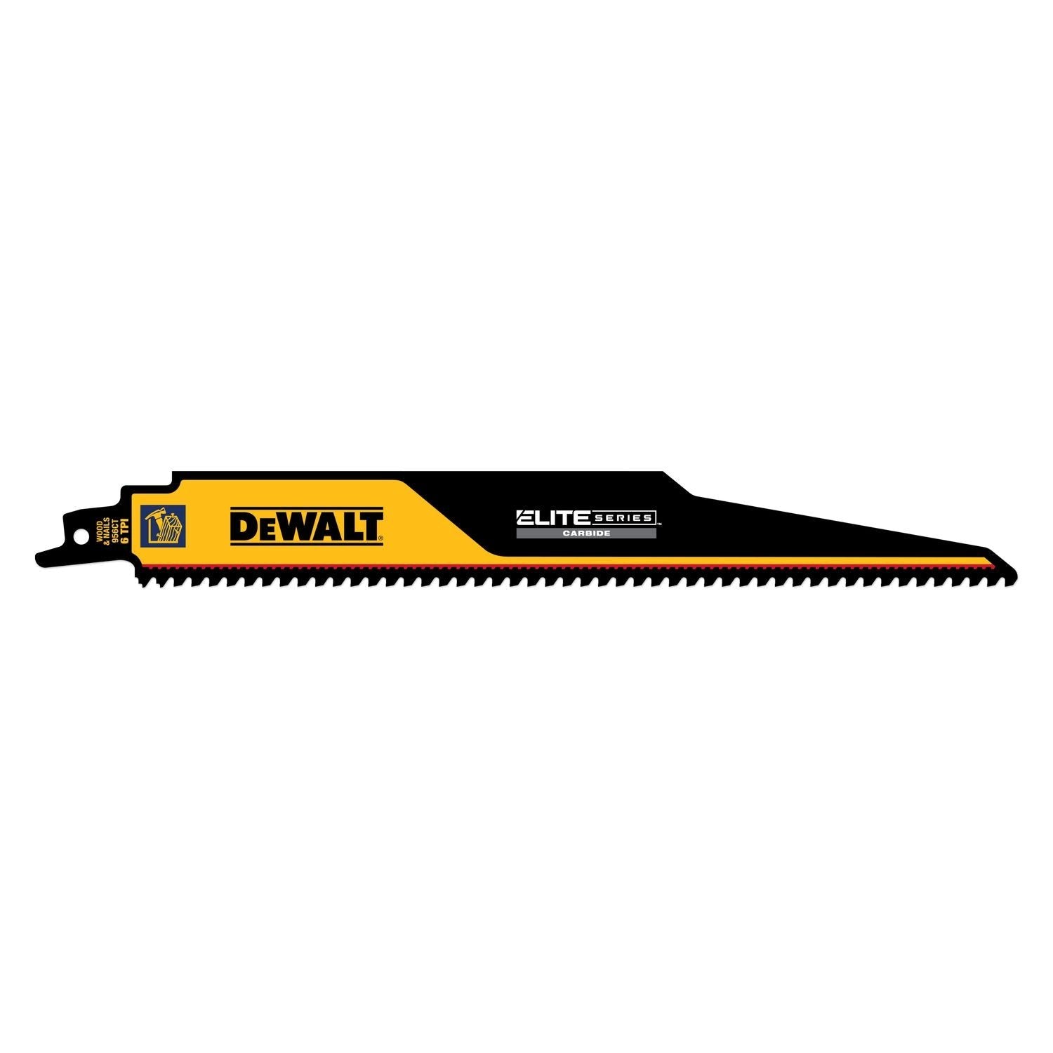 DEWALT DWAR956CT-1 ELITE SERIES 1-PACK CARBIDE TIPPED 9-IN 6-TPI DEMOLITION RECIPROCATING SAW BLADE