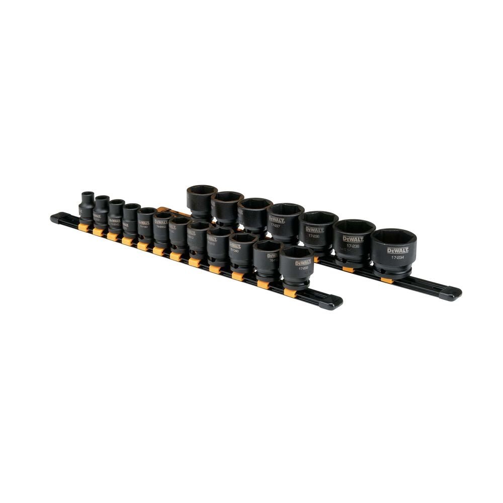 DEWALT DWMT19240-Impact Socket Set, 19-Piece, 1/2" Drive SAE