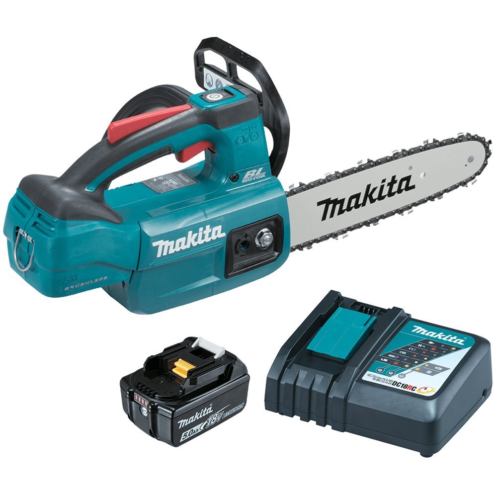 Makita DUC254RT – 18 V 10″ bürstenloses Kettensägen-Set mit Top-Handle