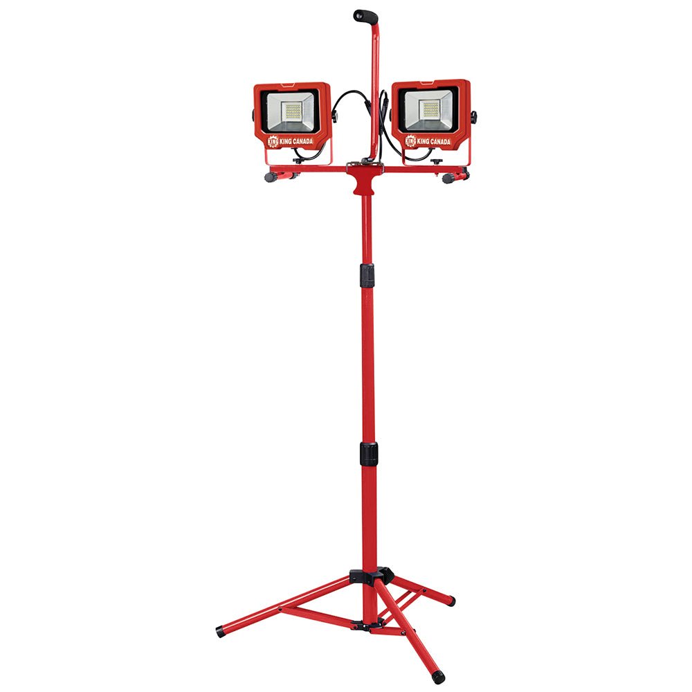 King Canada KC-3002LED-ST  -  6000 LUMEN TWIN LED WORK LIGHT TRIPOD