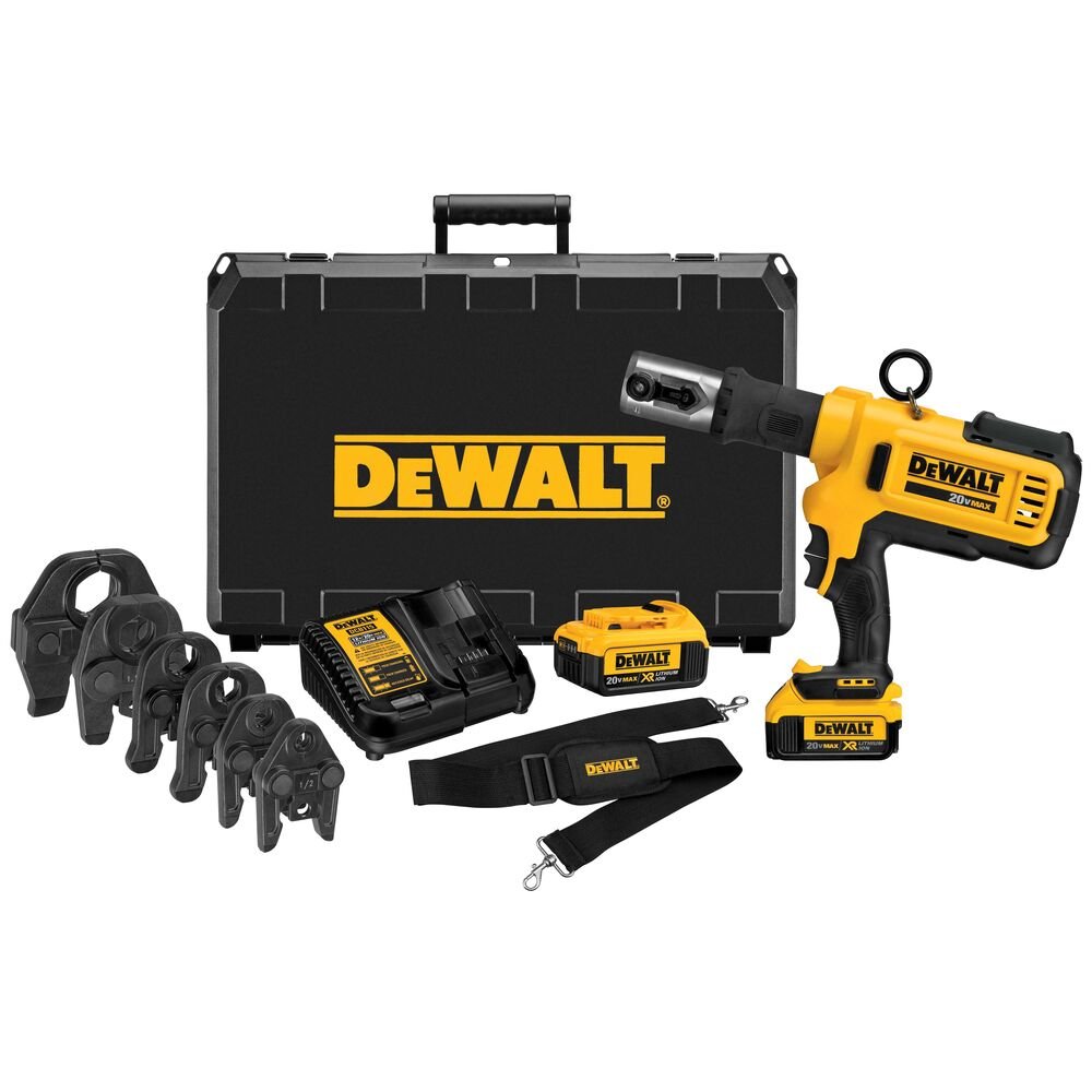 Kit d'outils de sertissage pour tuyaux de plomberie DEWALT DCE200M2K-20V MAX* avec têtes de sertissage