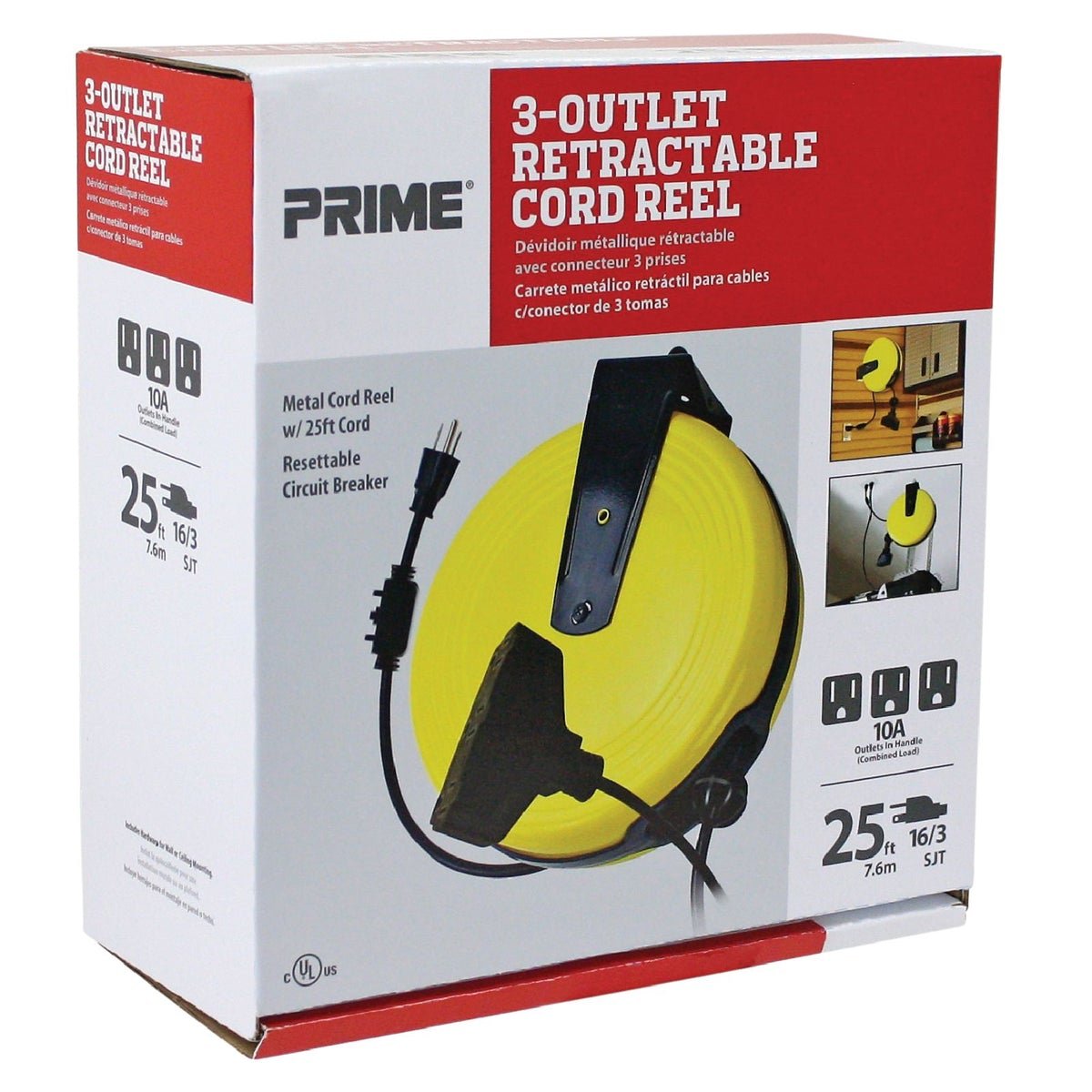 PRIME CR211625  - CORD RETRACTABLE REEL