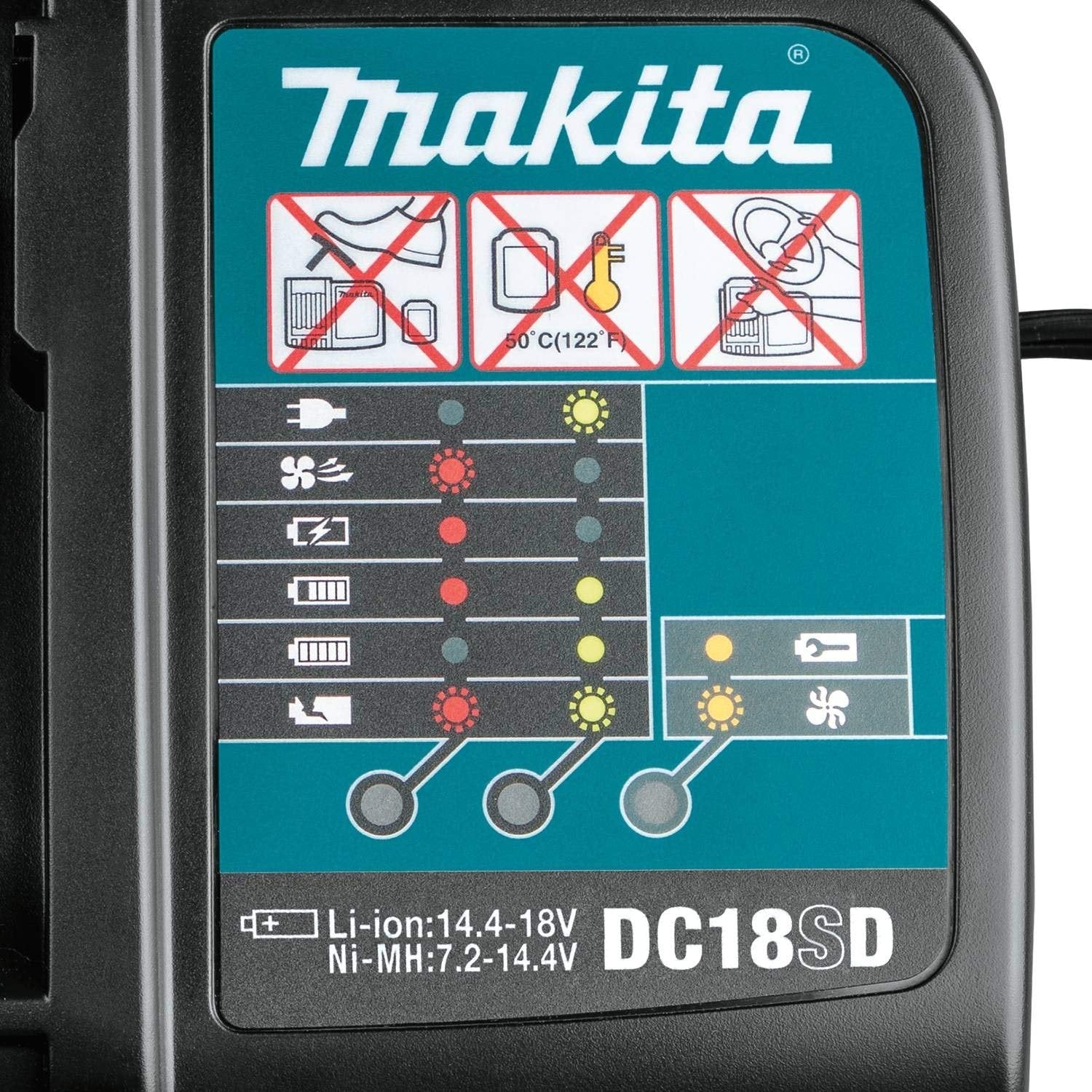 Chargeur automobile Makita DC18SE 18 V Li-Ion 