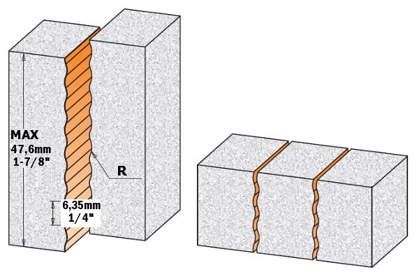 CMT 881.531.11 - Solid Surface Wavy Joint Bit