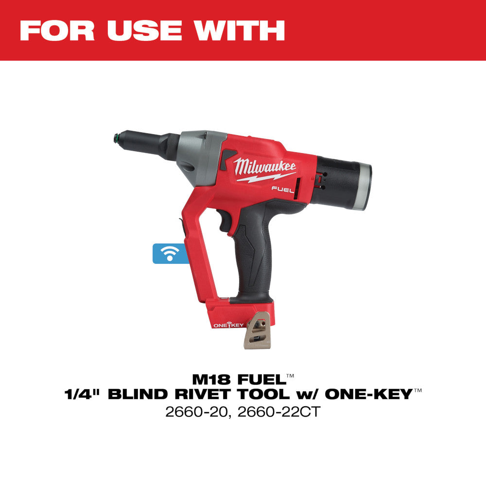 Milwaukee 49-16-2660RP M18 FUEL™ 1/4" Blind Rivet Tool w/ ONE-KEY™ Retention Nose Piece 4-Pack