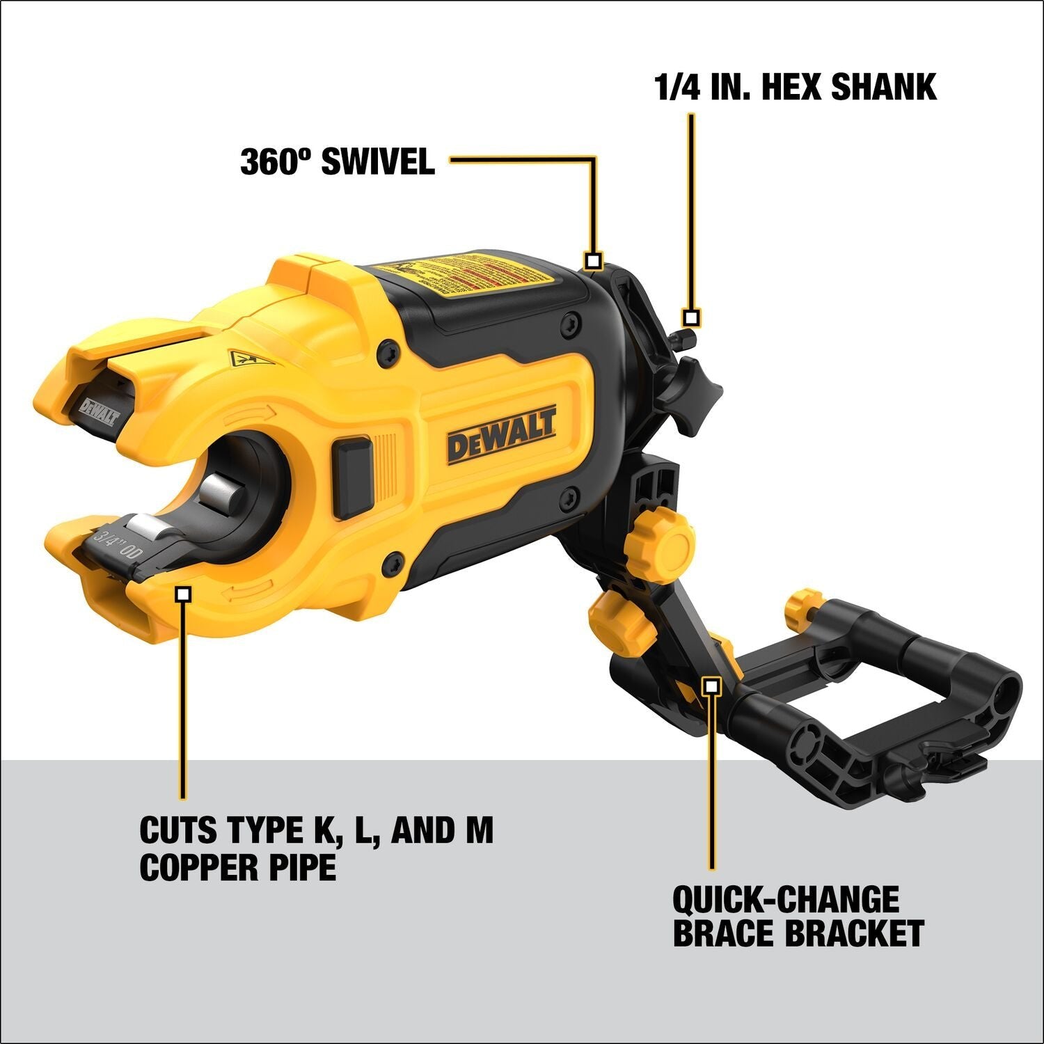 DEWALT DWACPRIR DEWALT IMPACT CONNECT ACCESSOIRE COUPE-TUBE EN CUIVRE