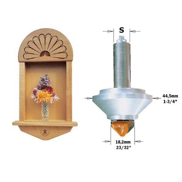 CMT-RCS-BIT - MÈCHE À Sculpter 3D ET MANCHON HW 90° D=Ø18,2 S=12,7