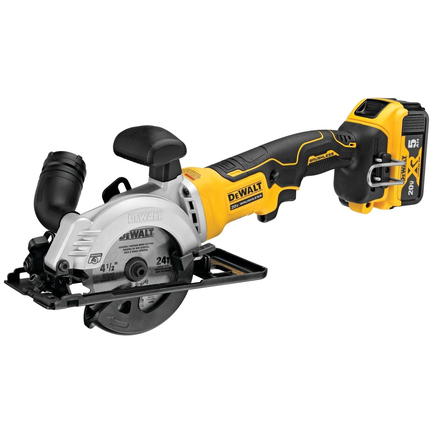 Dewalt DCS571P1 ATOMIC 20V MAX* Brushless 4-1/2 in. Cordless Circular Saw Kit