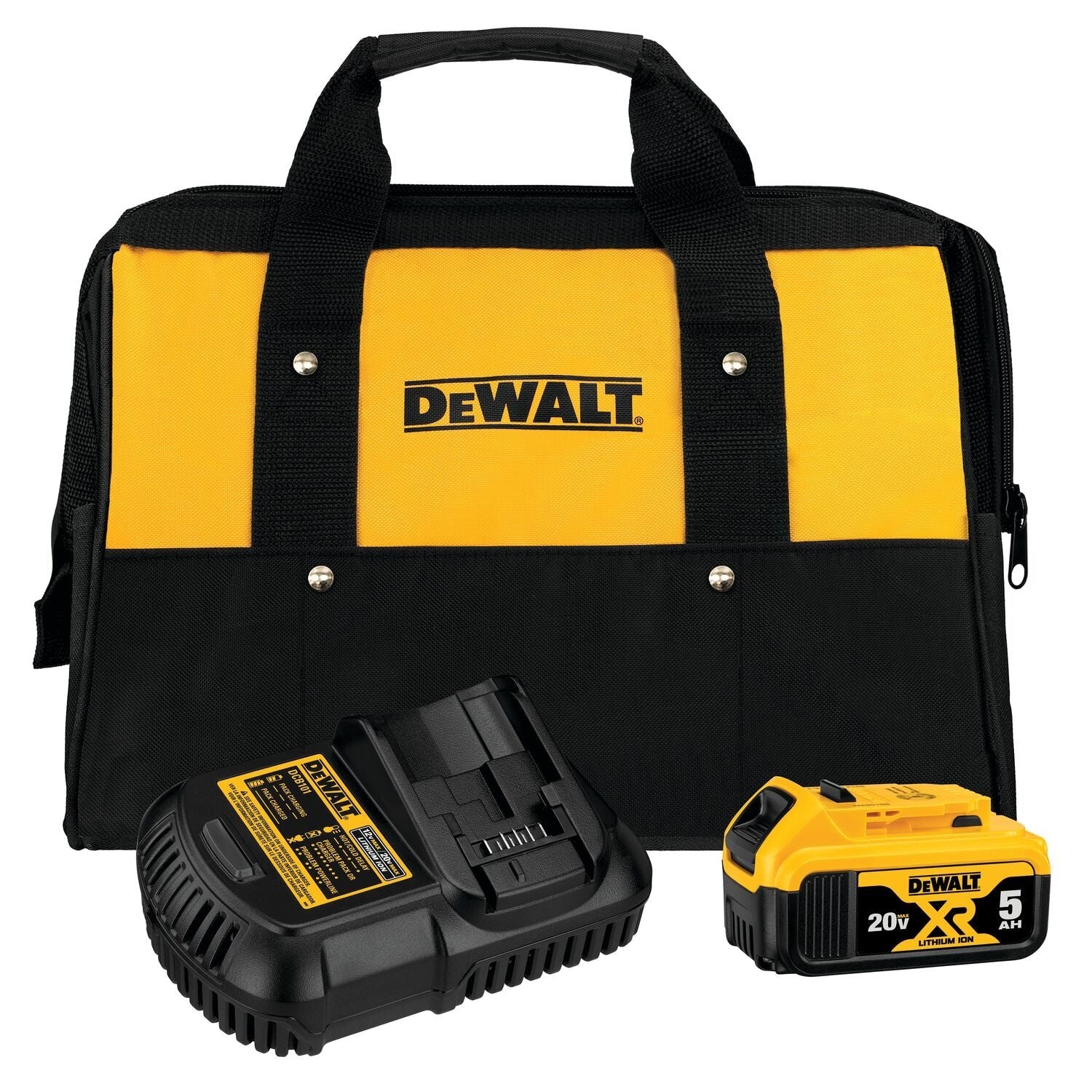 DEWALT DCB205CK 20V MAX* 5.0Ah Battery Charger Kit with Bag