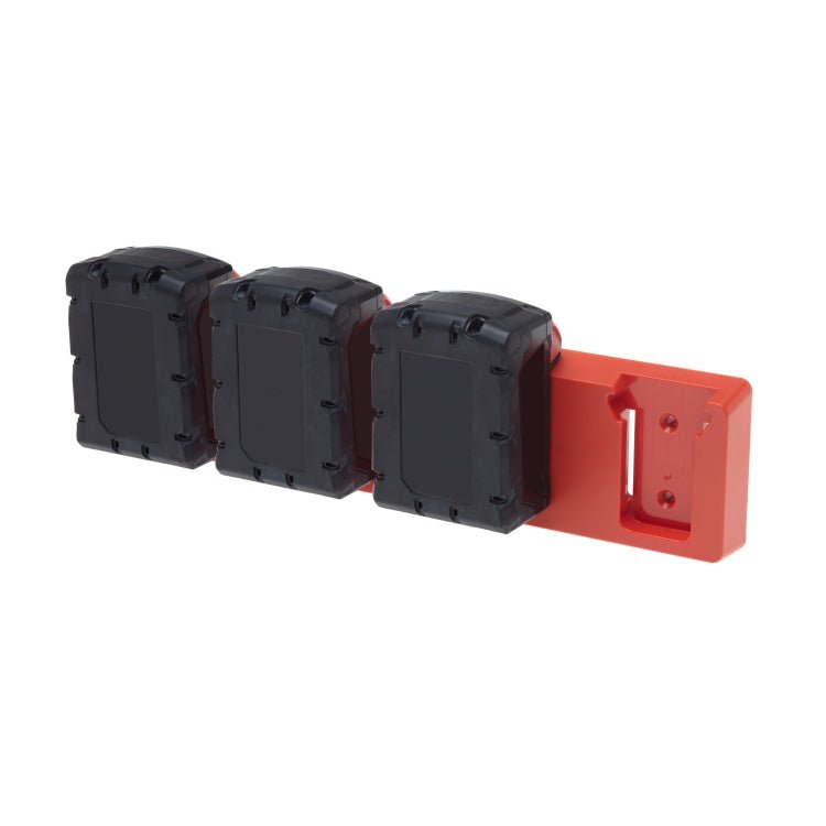 48 Tools BH-MIL-RED-04 Red Battery Holder for Milwaukee 18V Batteries