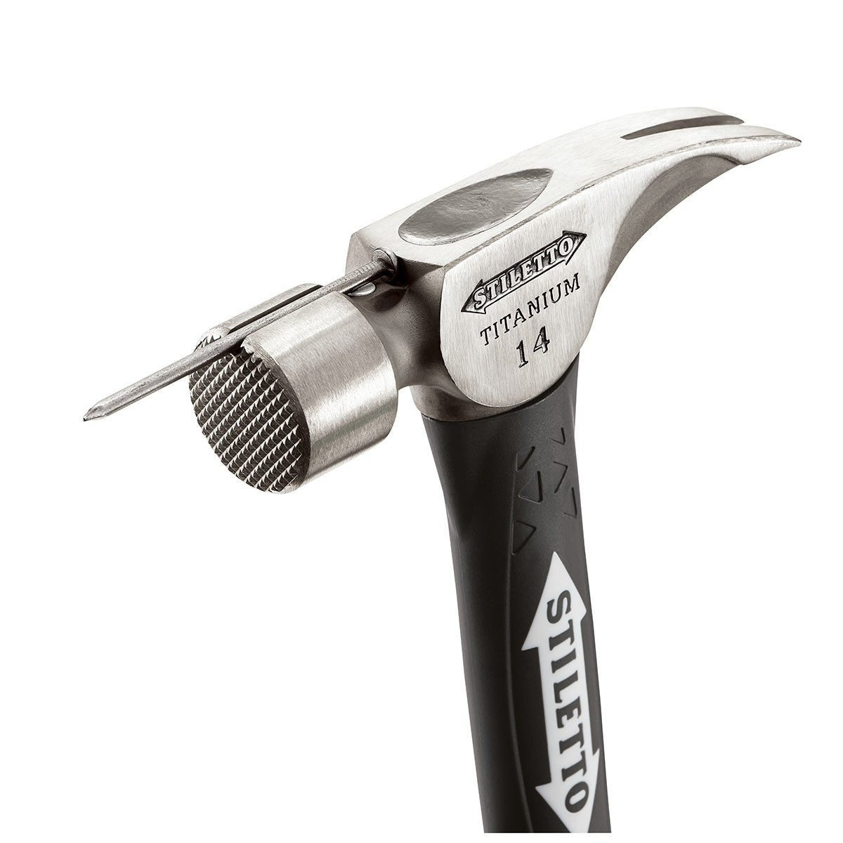 Milwaukee TI14MC-F - 14 oz Titanium Milled Face Hammer with 18 in. Hybrid Fiberglass Handle