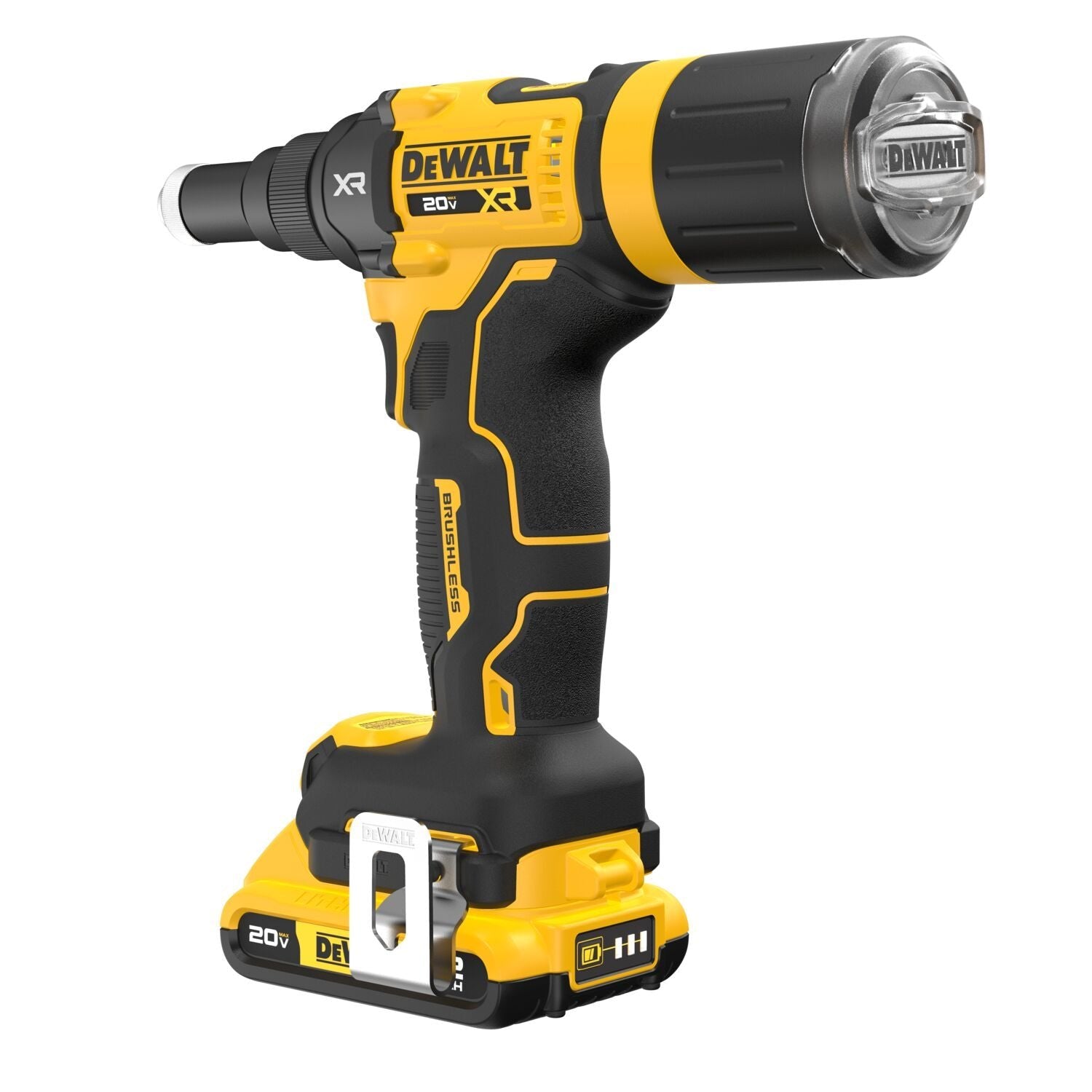 DEWALT DCF403D1-20V MAX* XR bürstenloser Akku-Nietwerkzeugsatz, 3/16 Zoll