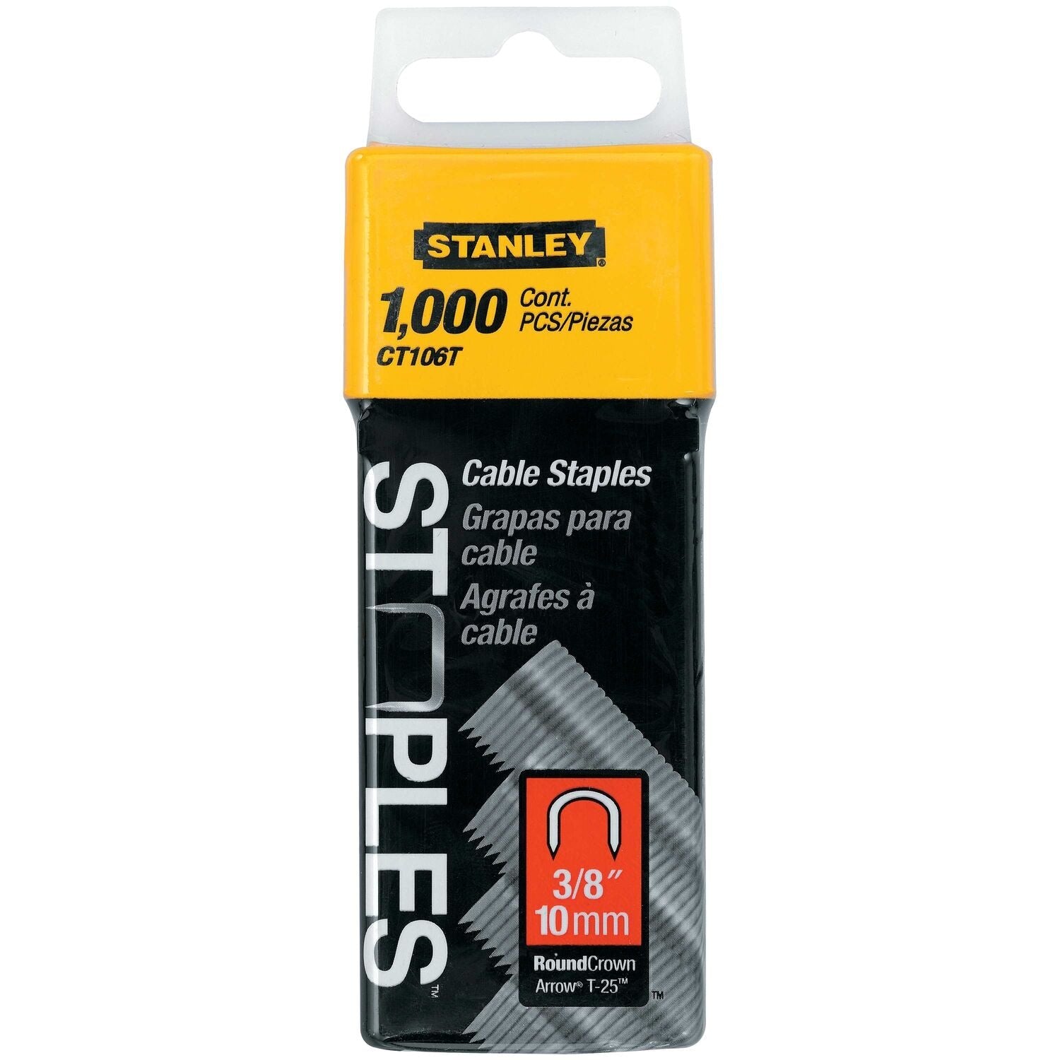 Stabley CT106T - 1 000 agrafes pour câbles de 3/8 po 