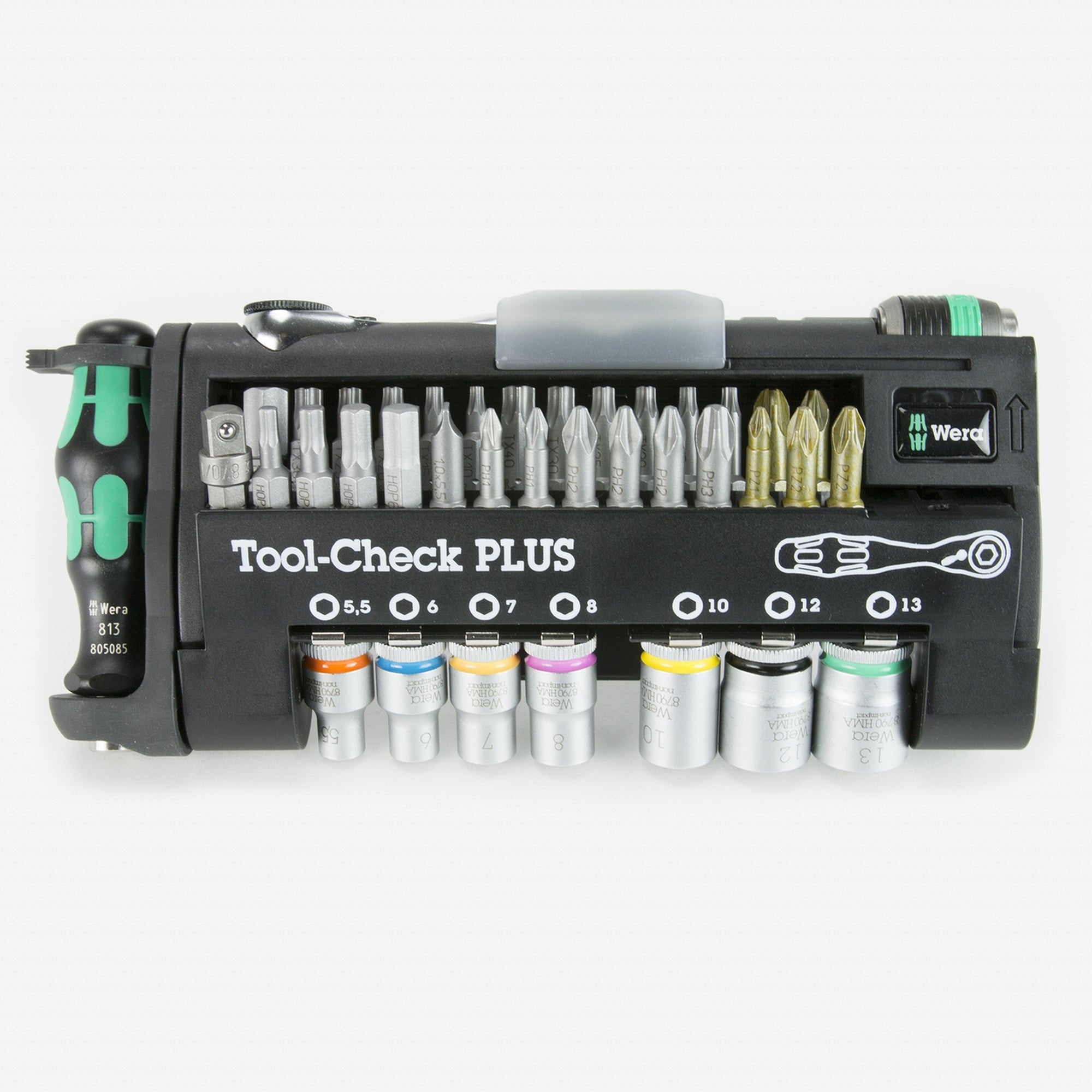 Wera 056490  -  Tool-Check Plus Bit Ratchet Set with Sockets - Metric