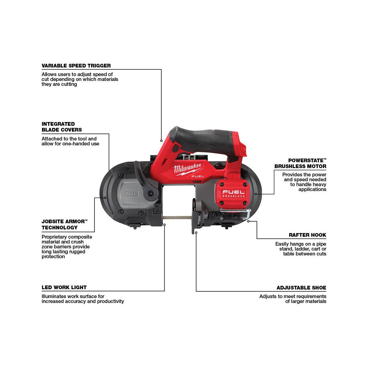 Milwaukee 2529-20  -  M12 FUEL™ Compact Band Saw Bare Tool