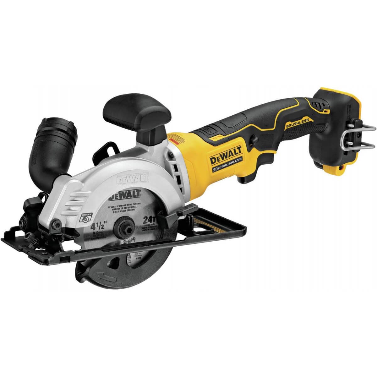 Dewalt DCS571B ATOMIC 20V MAX* BRUSHLESS 4-1/2 IN. CORDLESS CIRCULAR SAW (TOOL ONLY) - wise-line-tools