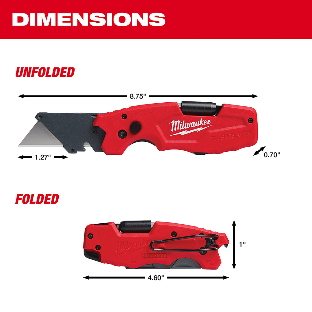 Milwaukee 48-22-1505  -  FastBack 6 in 1 Folding Utility Knife