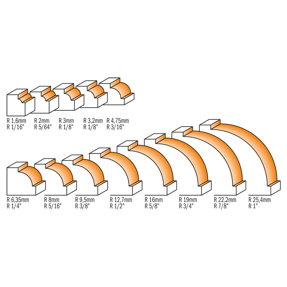 CMT 839.817.11 - MÈCHE À FONDRE 3/8'' RAD 1/2''