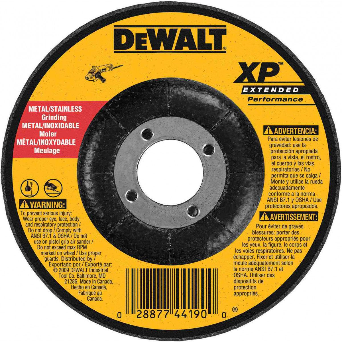 DEWALT DW8814 5-Inch by 1/4-Inch by 7/8-Inch XP Grinding Wheel