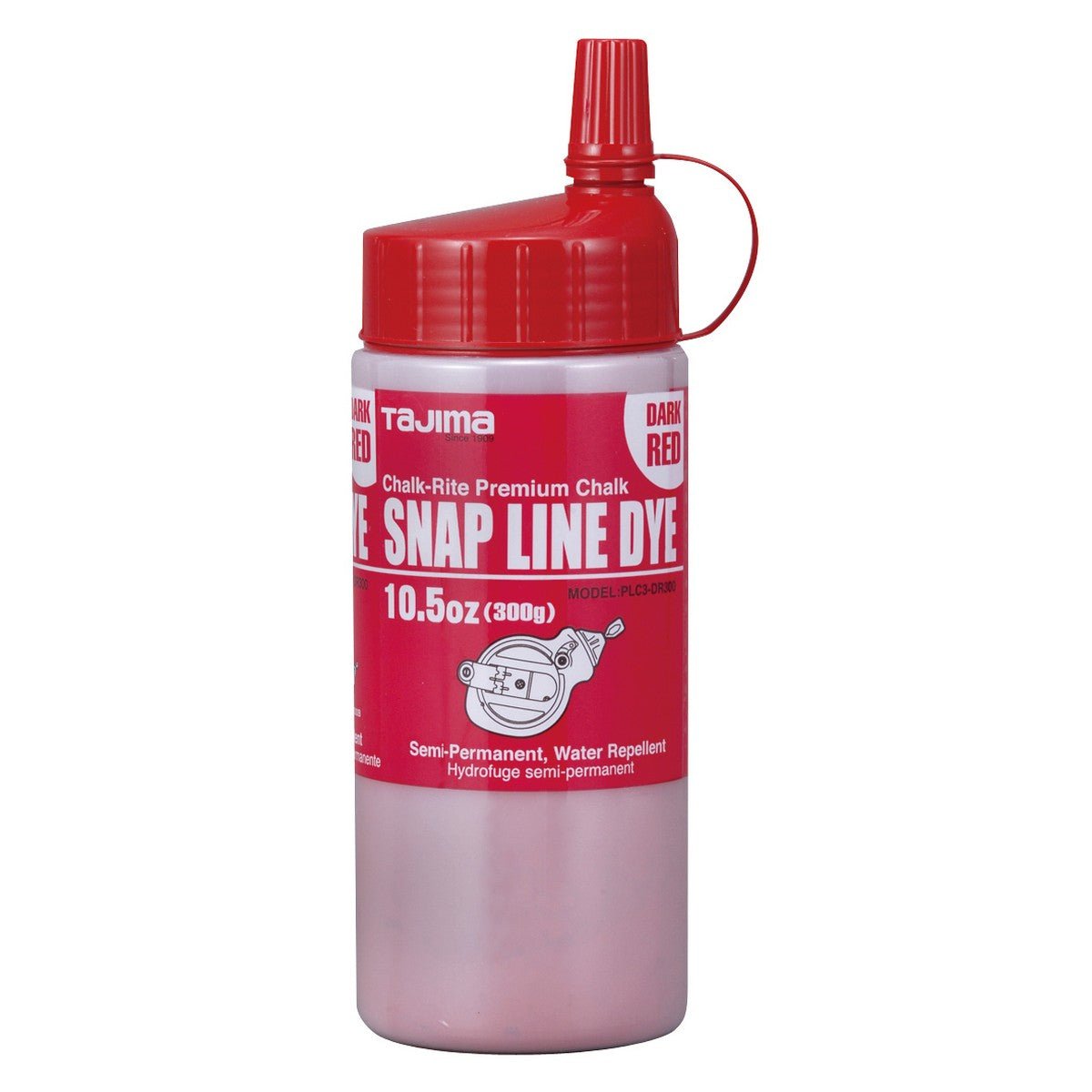 Tajima PLC3-DR300 - Red Semi-Permanent Chalk 10.5oz.